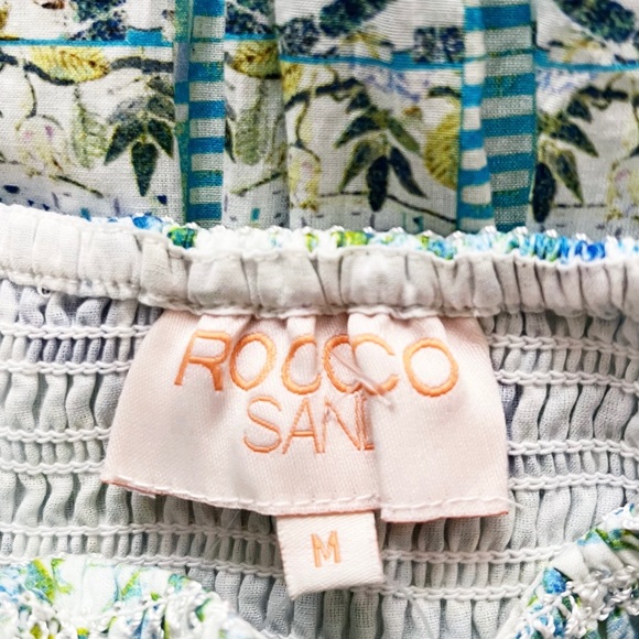 Rococo Sand Blue Green Multicolor Floral Sleeveless Tiered Maxi Dress - Picture 5 of 5